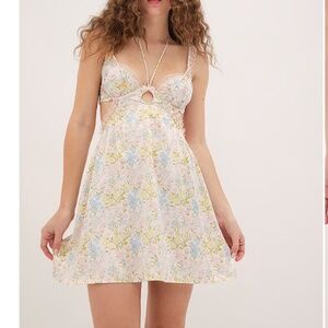 FOR LOVE & LEMONS Glitter Garden Slip Dress